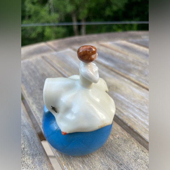 Vintage Art Deco 1920S Porcelain Half Doll, Mustard Jar, Naughty Flapper Girl - Picture 5 of 9